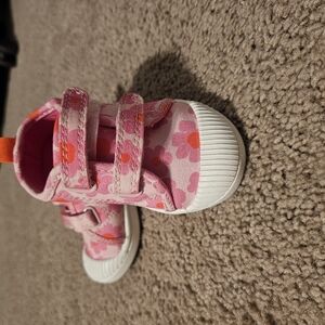 Cat & Jack Toddler Pink and Orange Sneakers with Velcro Straps